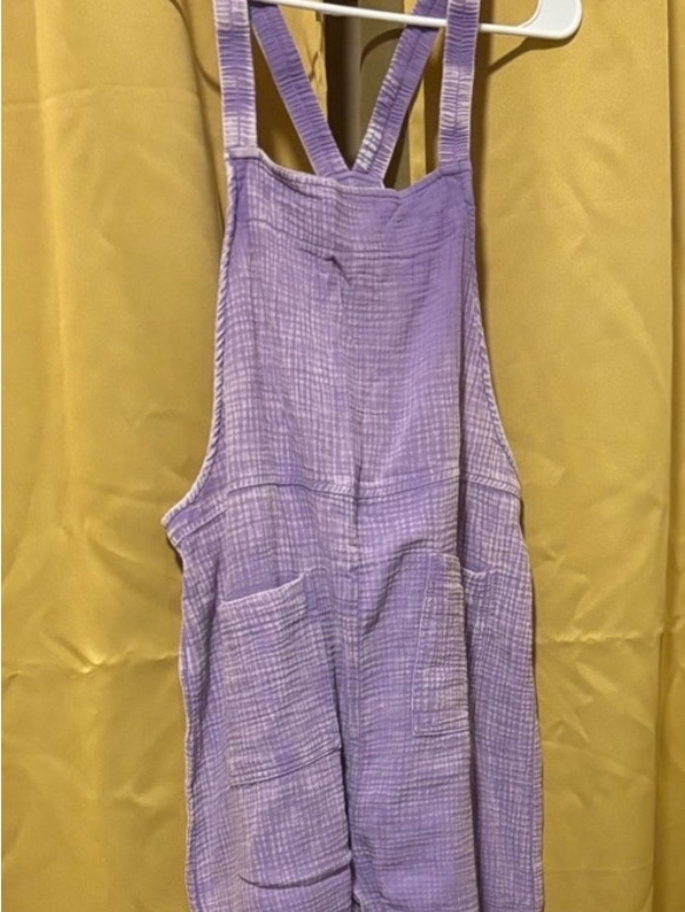 Zenana Outfitters Lavender Acid Wash Wide-Leg Romper Overalls - Picture 2 of 4